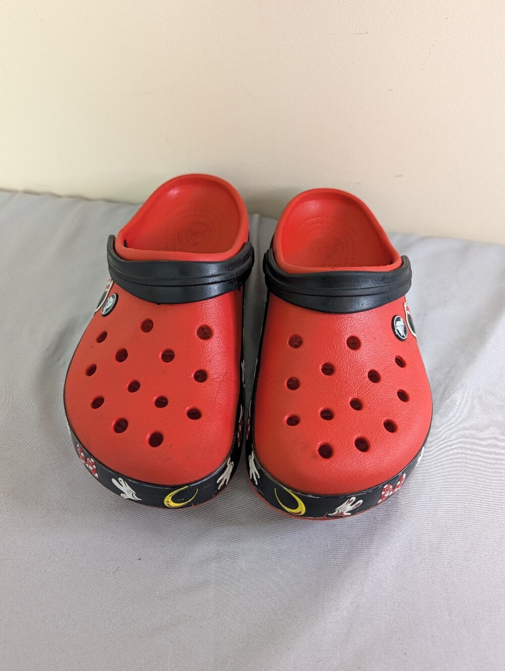 CROCS Red Clog with Black Strap and Character Band